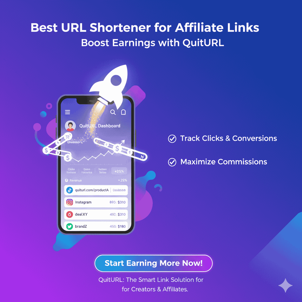 Best URL Shortener for Affiliate Links | Boost Earnings with QuitURL